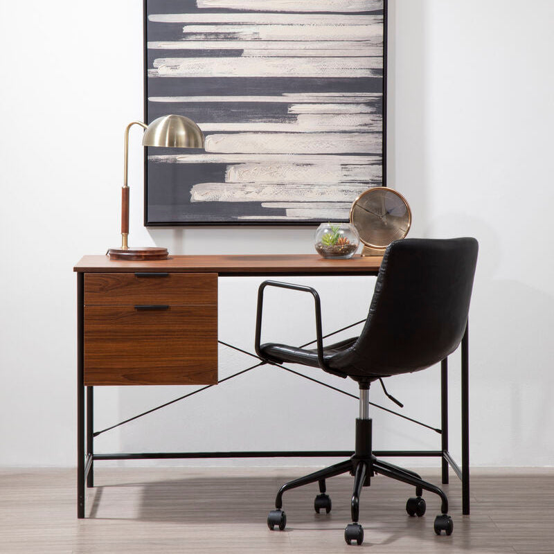 Orsina Forbes Black Home Office Chair – Modern Swivel Desk Task Chair