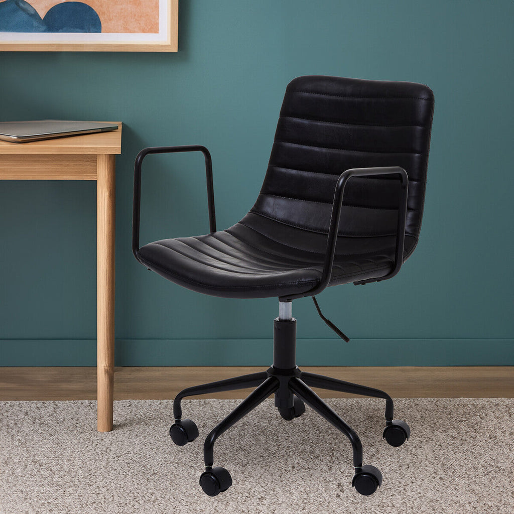 Orsina Forbes Black Home Office Chair – Modern Swivel Desk Task Chair
