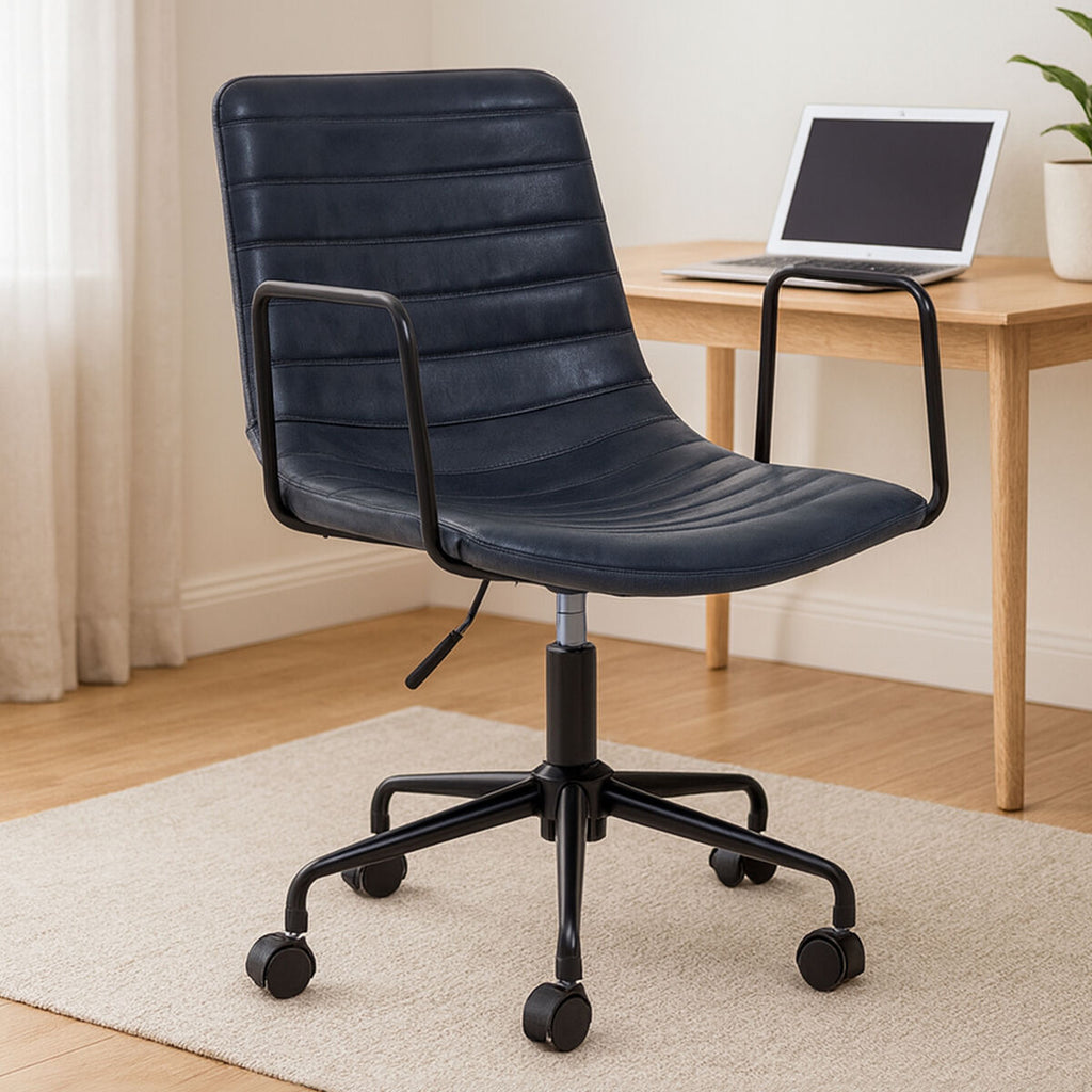 Orsina Forbes Grey Home Office Chair | Modern Swivel Desk Chair