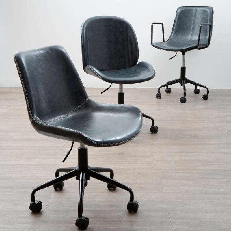Orsina Bloomberg Grey Home Office Chair – Modern Swivel Desk Chair