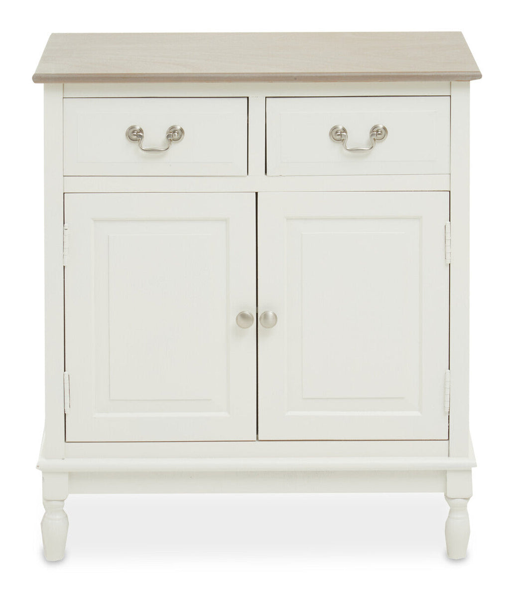 Orsina Heritage 2 Drawer White Sideboard – Classic Storage Cabinet