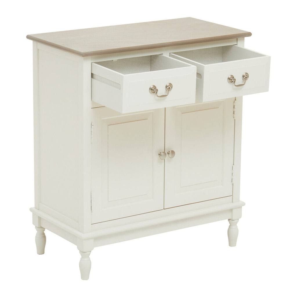 Orsina Heritage 2 Drawer White Sideboard – Classic Storage Cabinet