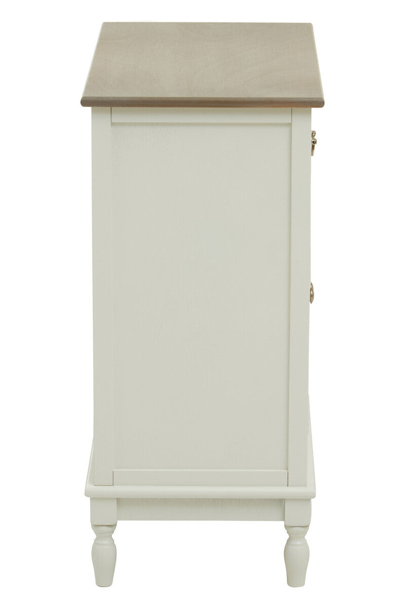 Orsina Heritage 2 Drawer White Sideboard – Classic Storage Cabinet