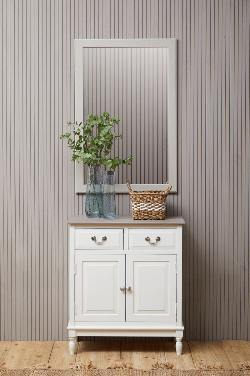 Orsina Heritage 2 Drawer White Sideboard – Classic Storage Cabinet
