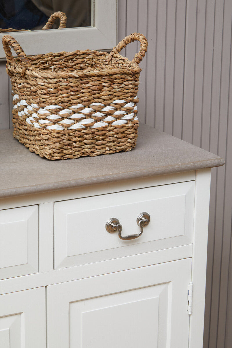 Orsina Heritage 2 Drawer White Sideboard – Classic Storage Cabinet