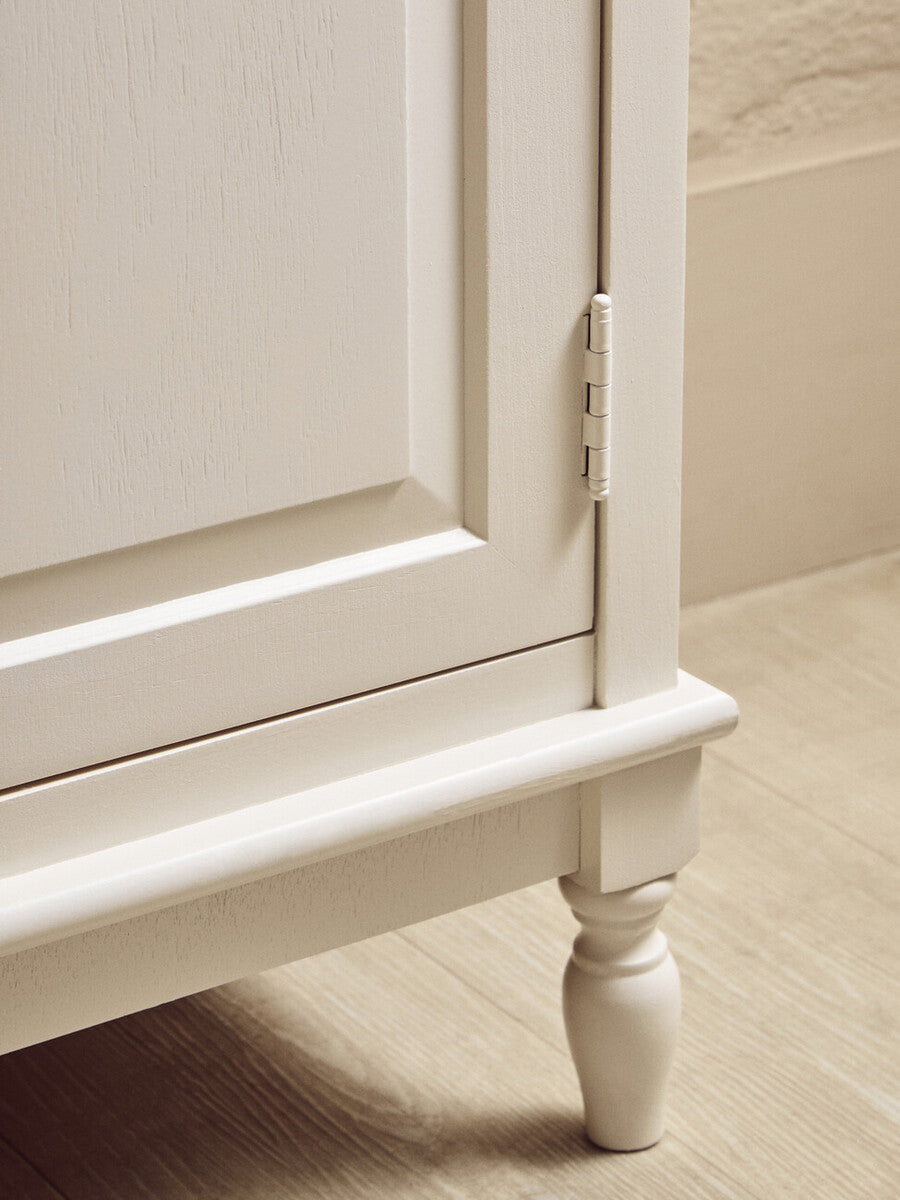 Orsina Heritage 2 Drawer White Sideboard – Classic Storage Cabinet
