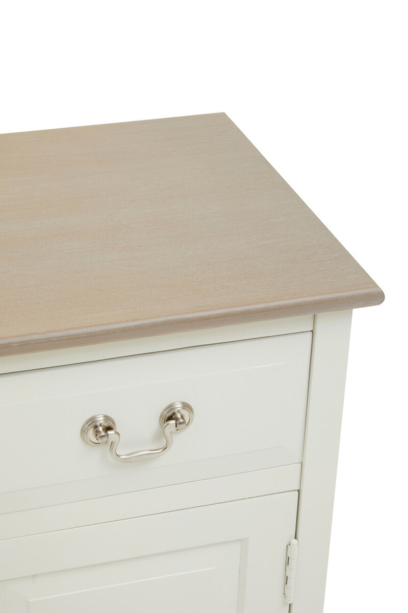 Orsina Heritage 2 Drawer White Sideboard – Classic Storage Cabinet
