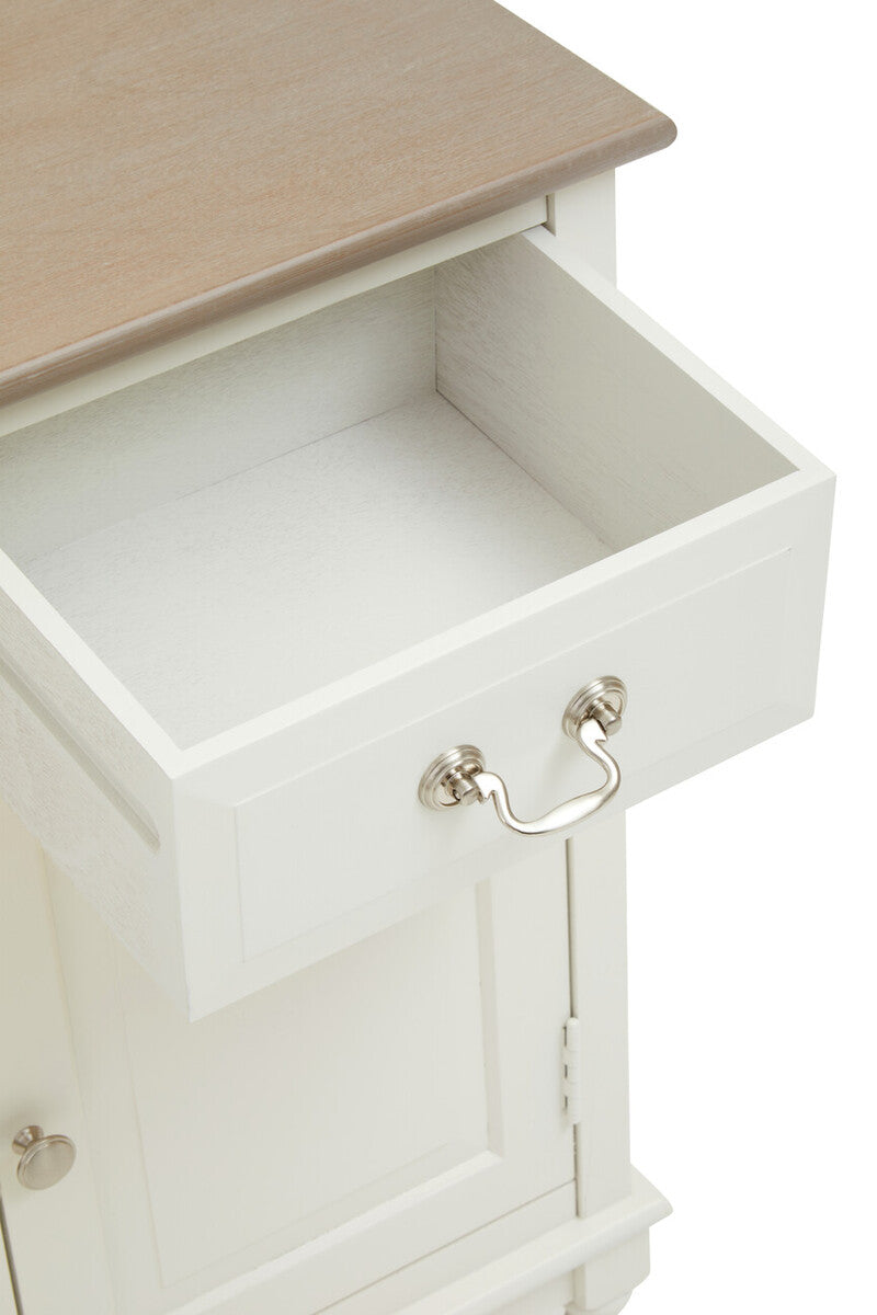 Orsina Heritage 2 Drawer White Sideboard – Classic Storage Cabinet