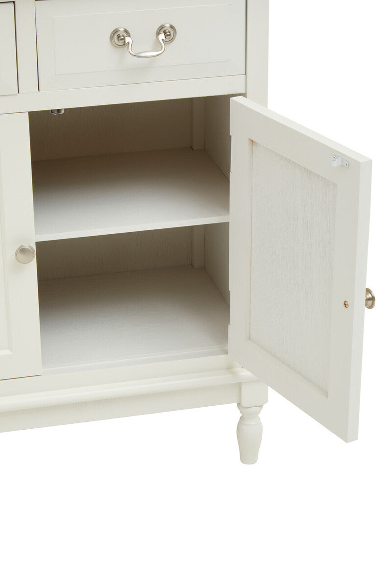 Orsina Heritage 2 Drawer White Sideboard – Classic Storage Cabinet