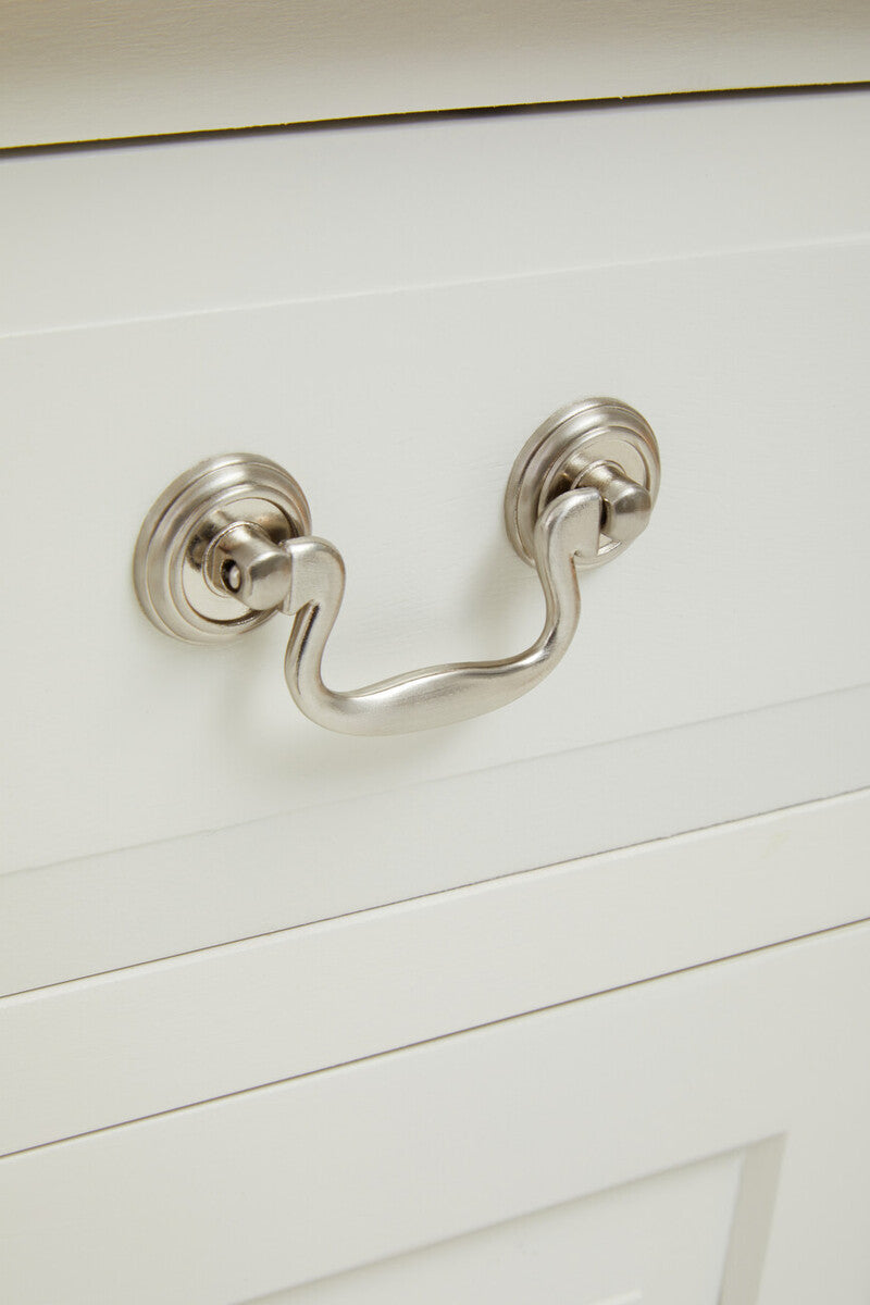 Orsina Heritage 2 Drawer White Sideboard – Classic Storage Cabinet
