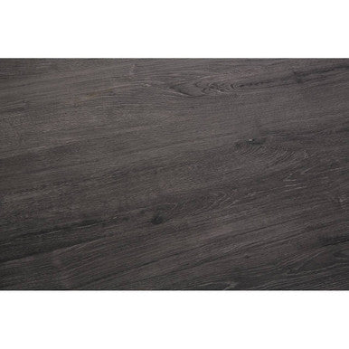 Orsina Anube Dark Grey Veneer Dining Table with Black Metal Legs