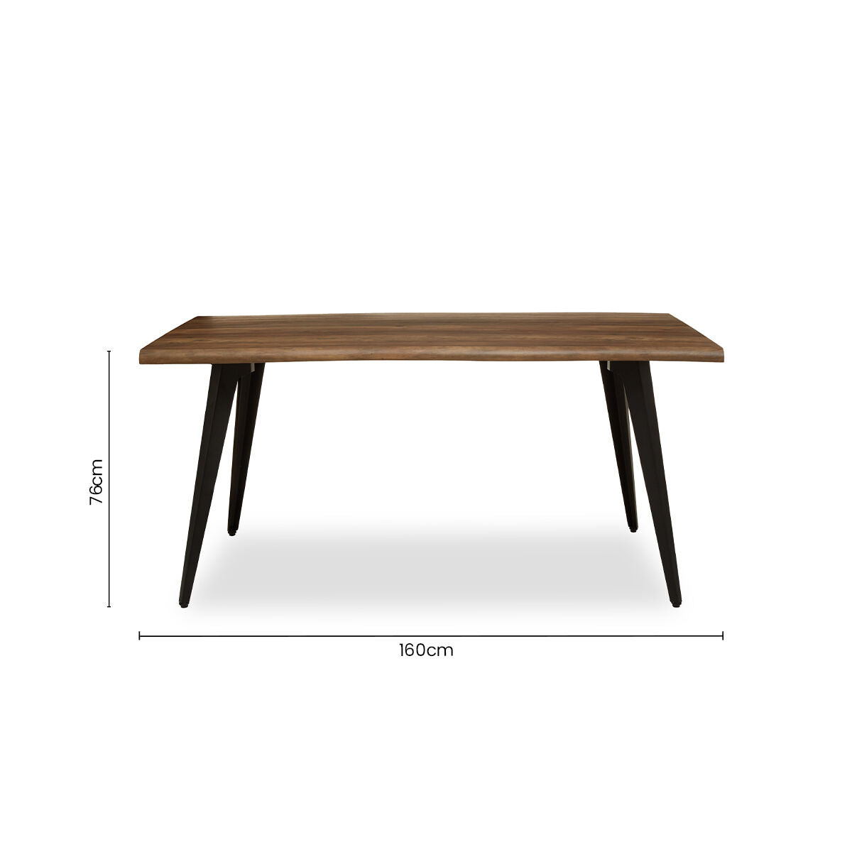 Orsina Assia Dark Wood Veneer Dining Table – Modern 6-Seater