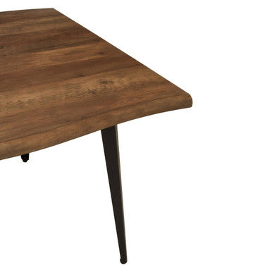 Orsina Assia Dark Wood Veneer Dining Table – Modern 6-Seater