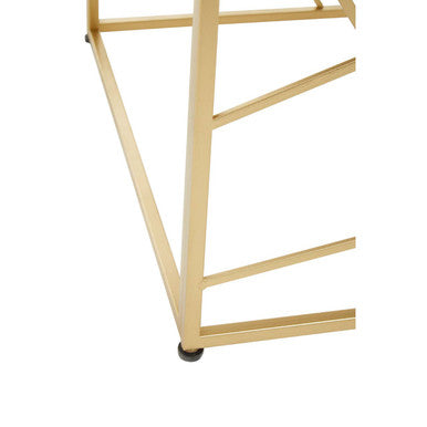 Orsina Farran Modern Gold Side Table with Mirrored Glass Top