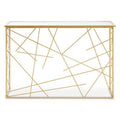 Orsina Farran Gold Console Table | Mirrored Glass Top Modern Entryway
