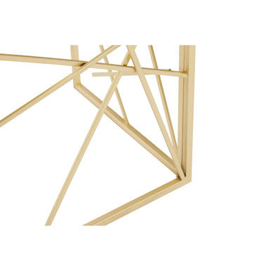 Orsina Farran Gold Console Table | Mirrored Glass Top Modern Entryway
