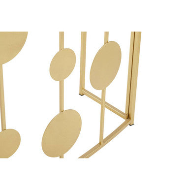 Orsina Farran Demilune Console Table – Champagne Gold Mirrored Top