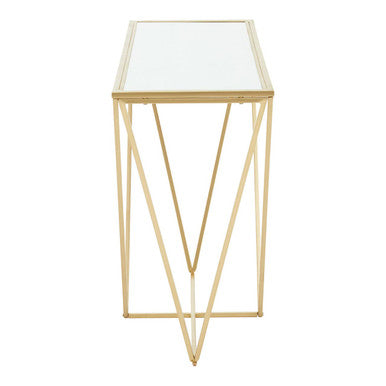 Orsina Farran Gold Mirrored Console Table – Rectangular Glam Decor