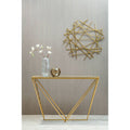 Orsina Farran Gold Mirrored Console Table – Rectangular Glam Decor