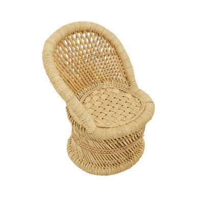 Orsina Rowan Children's Natural Rattan Chair and Stool Set