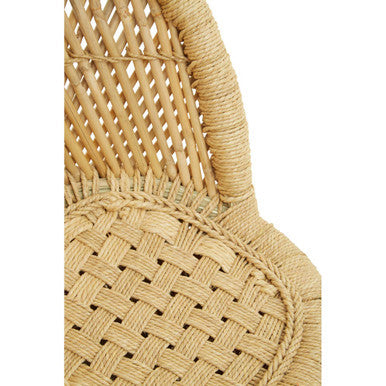 Orsina Rowan Children's Natural Rattan Chair and Stool Set