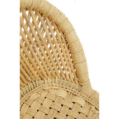 Orsina Rowan Children's Natural Rattan Chair and Stool Set