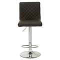 Orsina Baina Black PU Leather Bar Stool with Chrome Round Base