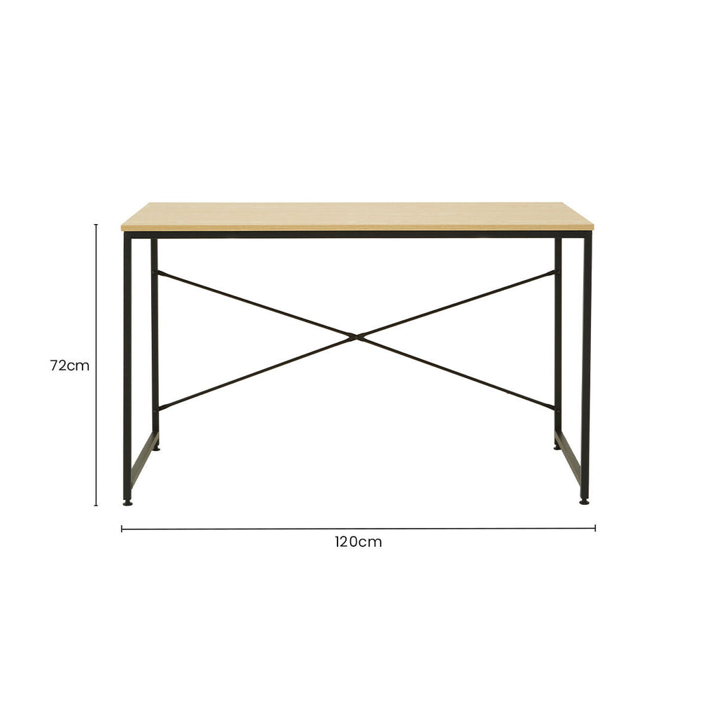 Orsina Laxton Light Oak Effect Desk – Modern Home Office Study Table
