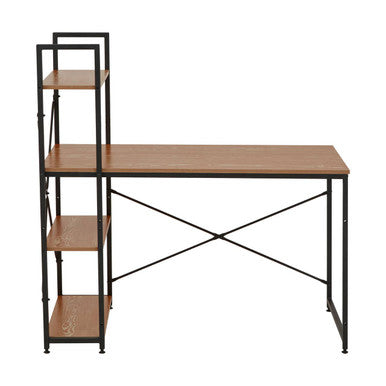 Orsina Laxton Red Pomelo Desk with Shelves – Modern Study Table
