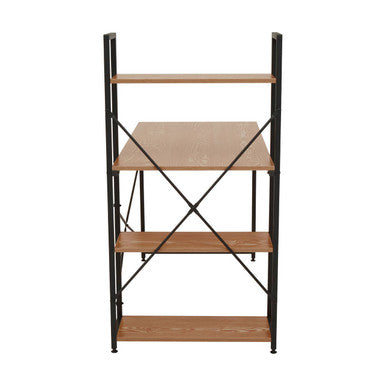 Orsina Laxton Red Pomelo Desk with Shelves – Modern Study Table