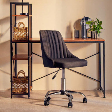 Orsina Laxton Red Pomelo Desk with Shelves – Modern Study Table