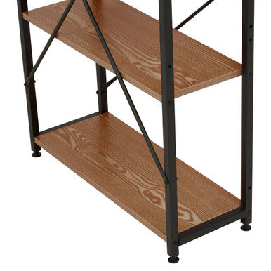 Orsina Laxton Red Pomelo Desk with Shelves – Modern Study Table