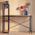 Orsina Laxton Red Pomelo Desk with Shelves – Modern Study Table