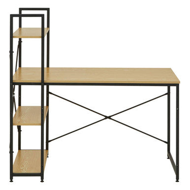 Orsina Laxton Light Oak Effect Desk with Shelves | Modern Home Office