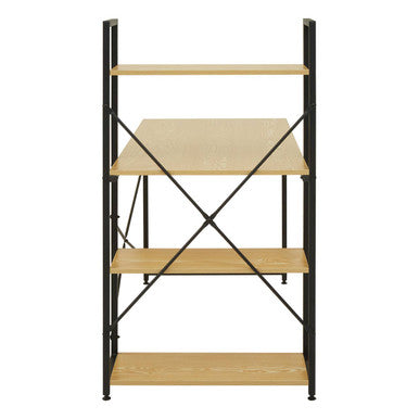 Orsina Laxton Light Oak Effect Desk with Shelves | Modern Home Office
