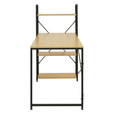 Orsina Laxton Light Oak Effect Desk with Shelves | Modern Home Office
