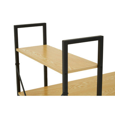 Orsina Laxton Light Oak Effect Desk with Shelves | Modern Home Office
