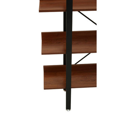 Orsina Laxton 3-Tier Ladder Shelf – Red Pomelo Wood & Black Frame