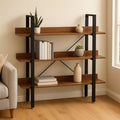 Orsina Laxton 3-Tier Ladder Shelf – Red Pomelo Wood & Black Frame