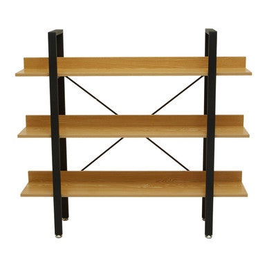 Orsina Laxton 3-Tier Ladder Shelving Unit | Light Oak Effect Bookcase