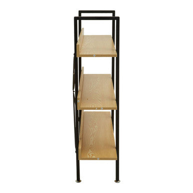 Orsina Laxton 3-Tier Ladder Shelving Unit | Light Oak Effect Bookcase