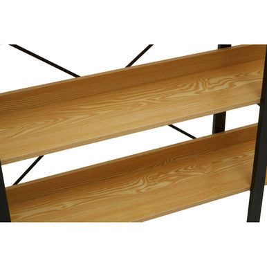 Orsina Laxton 3-Tier Ladder Shelving Unit | Light Oak Effect Bookcase