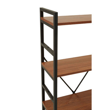 Orsina Laxton 5-Tier Ladder Shelf – Red Pomelo Wood Display Unit