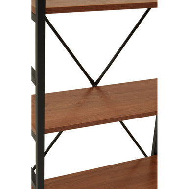 Orsina Laxton 5-Tier Ladder Shelf – Red Pomelo Wood Display Unit