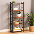 Orsina Laxton 5-Tier Ladder Shelf – Red Pomelo Wood Display Unit