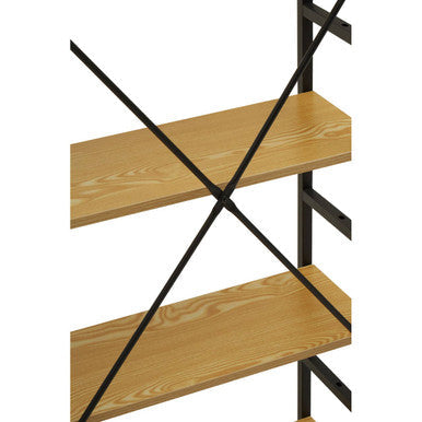 Orsina Laxton 5 Tier Ladder Shelf – Light Oak Effect Display Unit