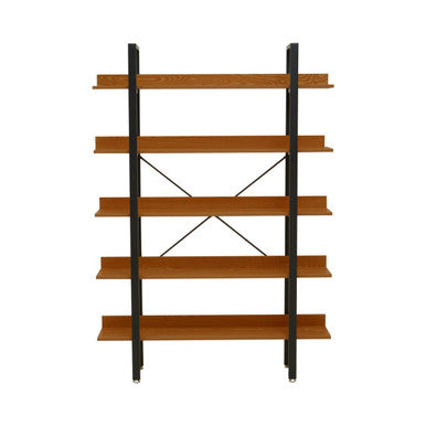Orsina Laxton 5-Tier Ladder Shelf – Red Pomelo and Black Frame Unit