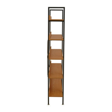 Orsina Laxton 5-Tier Ladder Shelf – Red Pomelo and Black Frame Unit