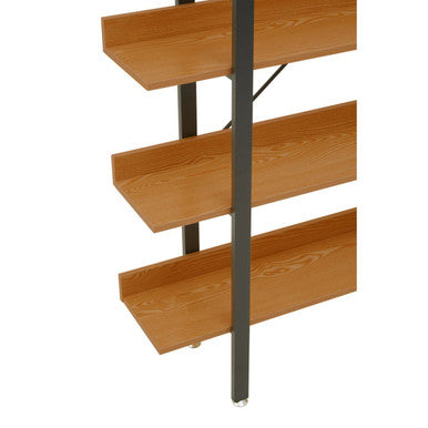 Orsina Laxton 5-Tier Ladder Shelf – Red Pomelo and Black Frame Unit