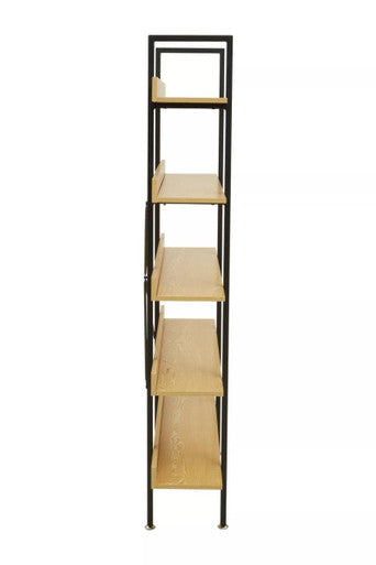 Orsina Laxton 5 Tier Light Oak Effect Shelving Unit | Modern Bookcase